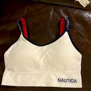 Nautica sports bra. White size medium. Never worn.